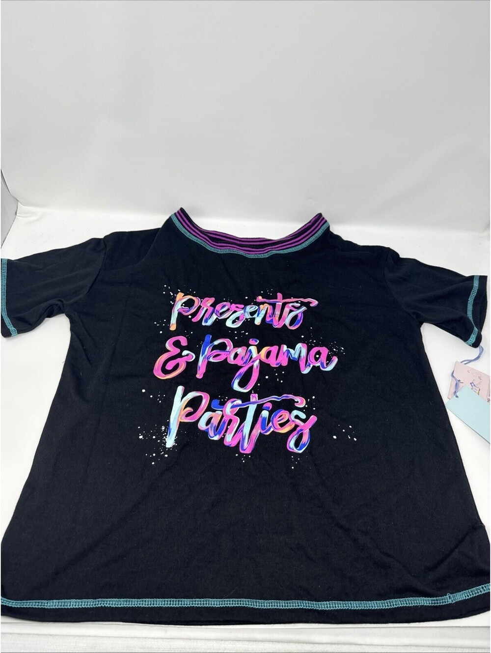 More Than Magic Girls Short Sleeve Pajama Top Presents & Pajama Parties Xl 14-16